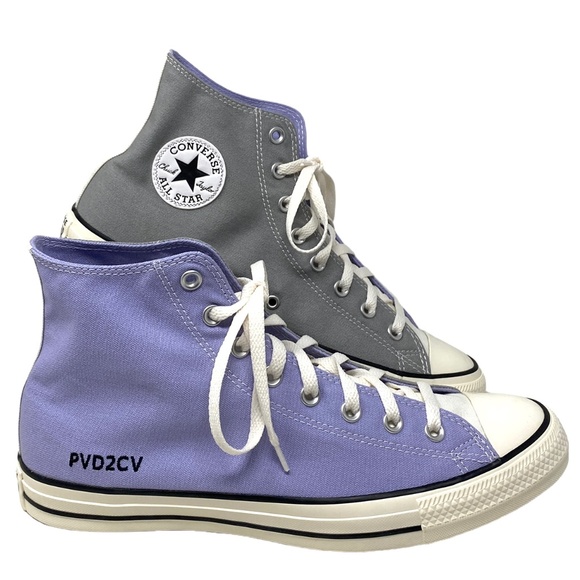 Converse Chuck Taylor Shoe High Top Gray Violet Canvas Men's Custom 152620C-WWVW - Picture 1 of 9